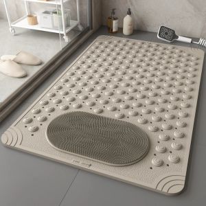 Matten Nonslip Badewanne Matte PVC Safety Duschmatte mit Abflussloch Badbodenboden Massage Füße Matte leicht zu reinigen Badezimmer Teppichteppich