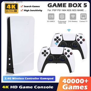 Lettori di giochi portatili Nuova console per videogiochi retrò GB5-P5 Gioco con uscita 4K Emuelec 4.3 System Controller wireless 2.4G per giochi di simulazione 1/GB/N64 Q240326