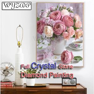 Stitch 5D Diy Diamant Malerei Blume Vollquadrat Kristall Mosaik Stickerei Kreuzstich Geschenkset Kristall Diamant Kunst Home Decor 230618