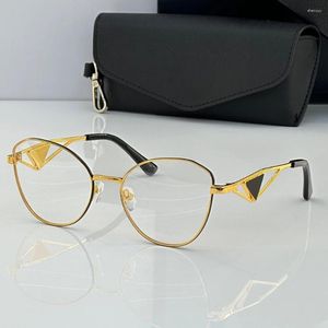 Sunglasses Frames 2024 Ladies Oval Style Women'S Prescription Glasses Design Designer Party Classic Blog Alloy Sense M