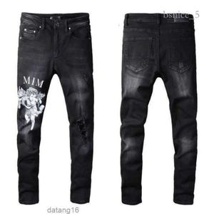 Herren Amirir Jeans Herren Designer Lila Jeans Ksubi Jeans für Männer Denim Jeans mit Löchern Mann gerades Bein Reißverschluss Am Hip Hop Biker Motorrad True Jeans 884