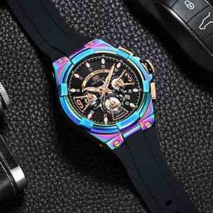 Genuine Colorful Fox Watch Mens Personality Big Dial Cool Chameleon Shake Sound Explosion Quartz Wristwatch