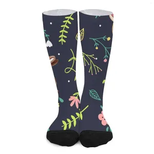 Women Socks Easter Stockings Men Cute With Flowers Soft Breathable Funny Running Sports Non Slip Custom Gift