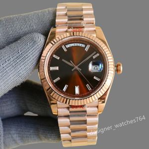 Relógios de designer para mulheres Relógio de pulso automático 2813 Movimento automático Safira Vidro Aço inoxidável Pulseira Presidencial Dia Data Relógio Montre de Luxe Relógios de Pulso