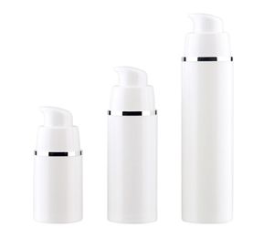 15 30 50 ml vit tom luftfria pumpflaskor Vaccum Travel Lotion Pump Containrar Airless Lotion Dispenser REFILLABLE COSmetic Bott3818826