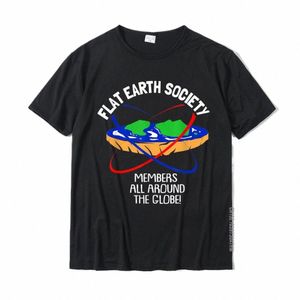 flat Earth Society T-Shirt Design Cott Young Tops T Shirt Fitn Tight Rife Top T-Shirts 343s#