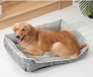 Drop Transport Multi-Color Pet Big Dog Bed Warm House Soft Nest Basket Waterproof Kennel Cat Puppy Large Y200330