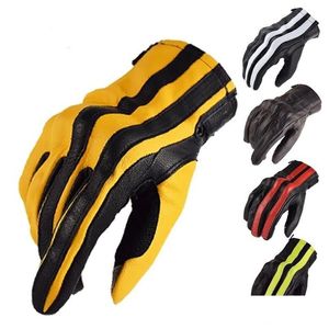 Cykelhandskar Komin GK119 Läder Motorcykel S 5 Färger Rand Motorcykel Biker Riding Touch Sn Men Women Motocross Moto Glove 220613 DHMVP