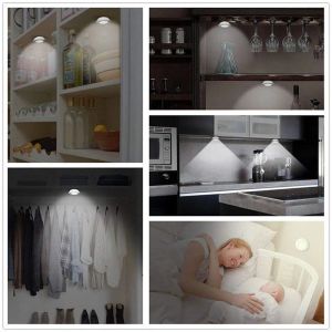 Dimmable LED Under Cabinet Light with Remote Control Battery Operated LED Closets Lights Wardrobe Bathroom lighting White/Warm