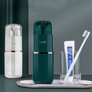 Tumblers Seyahat Yemeği Set Diş Macunu Şampuan Şişe Açık Mekan Taşınabilir Tuvalet Organizatör Kutusu Ağız Gönderme Bağı Banyo Aksesuarları