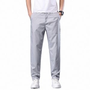 mens Pants Cott Casual Stretch male trousers Straight High Quality Solid Colors Plus size pant suit 42 44 46 CY6234 h0al#
