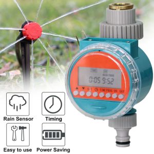 Temporizzatori Timer per irrigazione da giardino Sensore pioggia impermeabile Controller per irrigazione Valvola digitale programmabile automatica Strumento per sistema di gocciolamento delle piante