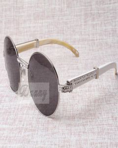 19 new round diamond sunglasses horns 7550178 spectacle frame natural straight sunglasses men sunglasses glasses size 5722135mm2720800