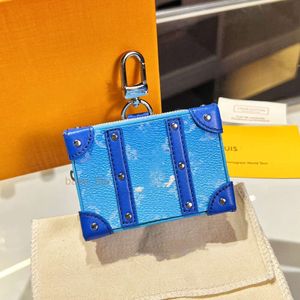 Limited Edition Letter Unisex Key Wallet Fashion Lattice Mini Box Coin PursesFamous Designer Mens Womens Zipper Clutch Bags Shoulder Bag Totes Pendant Gift