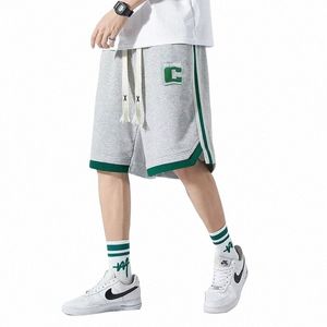 Novos shorts ao ar livre dos homens coreano harajuku alta rua meia calças verão casual cinza shorts para homens shorts de basquete f5td #