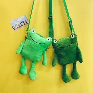 Shoulder Bags Plush Cute Frog Small Bag Female 2024 Girl Mobile Phone Messenger