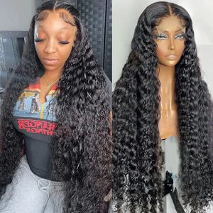 360 parrucche di capelli umani ricci per donne nere capelli umani 4x4 5x5 water wave chiusure wig 13x4 13x6 hd wig a onde profonda parrucca frontale frontale