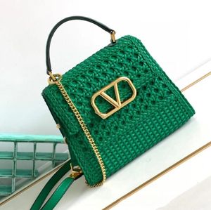 designer bag women's handbag high quality crossbody bag Genuine Leather knit bags trendy letter pattern straddle shoulder bag free shipping