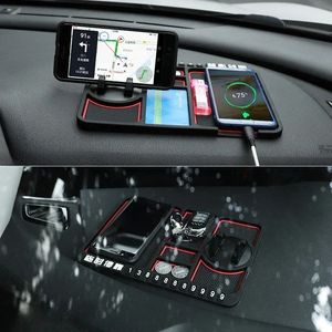 2024 multi-funcional carro anti-deslizamento esteira auto suporte do telefone não deslizamento pegajoso anti slide traço montagem do telefone silicone dashboard almofada do carro esteira