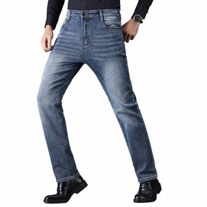 2023 neue Herbst Männer Busin Casual Gerade Jeans Marke Lose und Bequeme Große Größe Hosen Marke Büro Männer Hosen t89l #