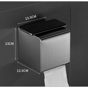 Titulares suporte de papel higiênico ouro aço inoxidável acessórios do banheiro rolo rack de papel à prova dwaterproof água suporte de toalha de papel preto caixa de tecido