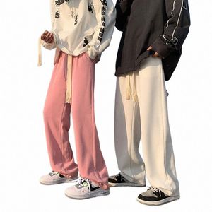 2022 Spring New Men's High Street Lose proste spodnie koreańskie versi z marki Tide Narzędzia swobodne duże spodnie M-4xl L2NW#