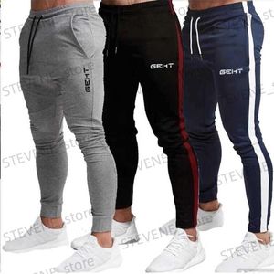 Men's Pants GEHT brand Casual Skinny Pants Mens Joggers Sweatpants Fitness Workout Brand Track pants New Autumn Male Fashion Trousers T240326