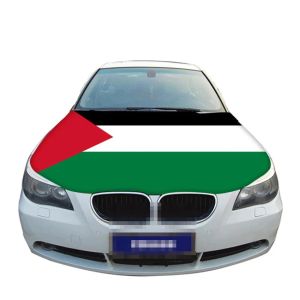 Accessori Palestina Copri cofano per auto Bandiera Banner per cofano Tessuti elastici per camion SUV Decorazione regalo per amanti grafici completi