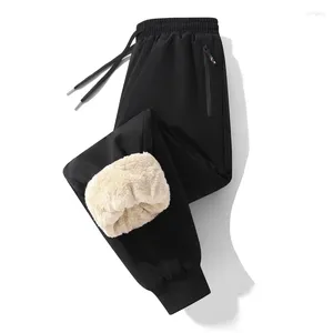 Męskie spodnie zimowe bawełnę zagęszczoną przez ponadwymiarową swobodną luźną sanitarną