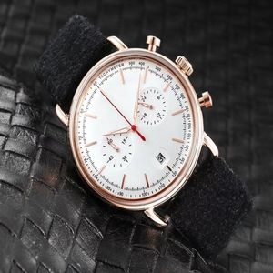 Marka modowa zegarków w stylu wielofunkcyjnym skórzany kwarc zegarek AR46266B
