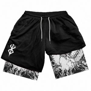 y2k Summer Men Streetwear Anime High Waist Oversize Breathable Gym Short Pants Training Fitn Workout Track Shorts Clothes U7Fi#