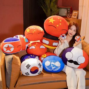 Plush Dolls 10-40cm Polandball Plush Toy Doll Country Ball UN USA USSR FRANCE RUSSIA UK KR JAPAN EU CANANDA ITALY Stuffed Pillow Pendant Boy T240325