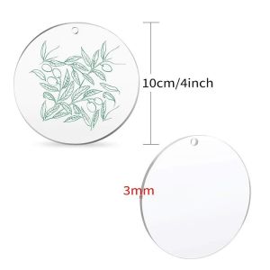 Crafts 20/30/40PCS Round Clear Circle Acrylic Sheet Blank Acrylic Clear Plastic Disc for Children DIY Painted Art Project 2/3mm Thick
