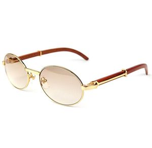 Vintage Horn Solglasögon Män Rensa glasögon Fram Runda trärål för festklubb Retro Shades Oculos Eyewear 3487398303