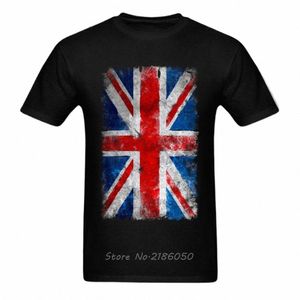 Bandeira britânica Camiseta Homens Uni Jack Camisetas Impressão Camisas Vintage Caras O Pescoço T-Shirt Verão Tees Manga Curta New Cott Harajuku D8xD #
