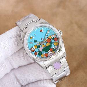 Orologio meccanico da uomo di design 36/41MM automatico Ice Treasure effetto bagliore blu impermeabile al quarzo da donna coppia rlx orologio classico movimento Montre de Luxe 2824