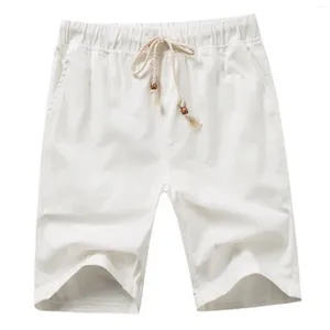 Men's Shorts Casual Hawaiian Women Classic Solid Color Double Pocket Trunks Drawstring Elastic Waist Short Pants Daily Wear