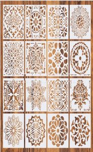 DIY Home Dekorative Vintage Muster Hohl Malerei Vorlage Lineale Handwerk Schichtung Schablonen Vorlagen Wand Möbel Malerei Deco4284640