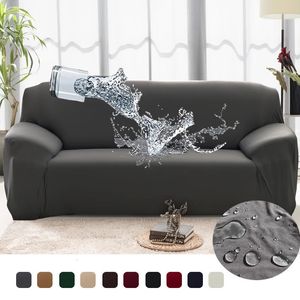 1234 assentos sofá capa de sofá à prova dwaterproof água elástico canto sofá cobre l em forma deslizamento protetor banco tecido fino 240325