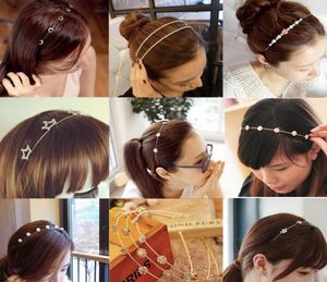 Fashion Rhinestone Pearl Headbands Crystal Flower Bowknot Heart Star Hairbands Bridal Wedding Jewelry Girls Hair Bands Women Head 2370386