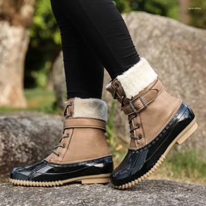 Boots Womens Snow Winter Keep Warm Ladies Duck Waterproof Non-Slip Rubber Rain Shoes Female Fashion