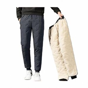 Мужские зимние теплые утепленные спортивные штаны из овечьей шерсти, мужские ветрозащитные спортивные штаны для отдыха на открытом воздухе, брендовые брюки высокого качества, мужские k635 #
