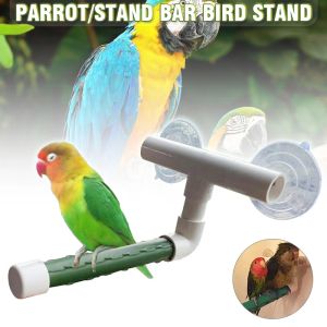 Toys 1pc Bird Perch Slip Stand Pet Perch Foldbar Sug Cup duschväggstativ Leksaker för husdjursmaterial