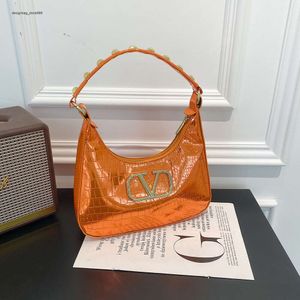 Bolsa de designer e doce bolsa de ombro feminina elegante textura de crocodilo estilo de moda brilhante