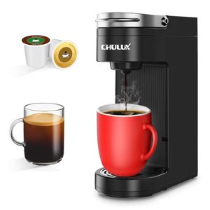 1pc Chulux Tek Serve Hine Seyahat Kupaları İçin Tek Dokunma Kompakt Maker Zemin Kahve, Pod ve Yeniden Kullanılabilir Filtreler-Her Yerde Lezzetli Kahvenin Keyfini Çıkarın