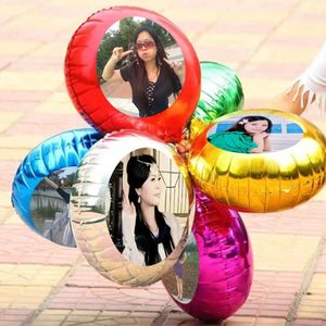 18inch Yuvarlak Folyo Balonları Özelleştirme PO Baskı Doğum Günü Partisi Malzemeleri Evlilik Yıldönümü Dekorasyon Topları 240318