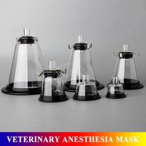 Strumenti Maschera per anestesia per inalazione per animali Cane da compagnia Gatto Uccello Maiale Ratto Maschere per anestesia veterinaria di 6 dimensioni