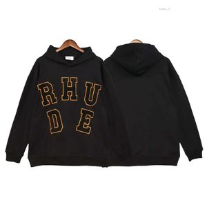 Rhude designer masculino hoodies marca de alta qualidade pulôver sweatshirts solto manga longa com capuz moletom marca moda com capuz 671