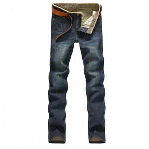 2023 Casual Jeans Men Busin Straight Jeans Stretch Denim Pants Byxor Slim Fit Classic Cowboys Young Man Jeans B6V5#