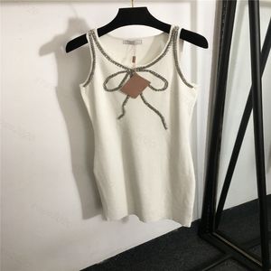 24 sommar ny kvinnors stickad klänning skjorta skopa hals designer klänning designer skörd toppar tank klänning av hög änd elasticitet bågpärlor a-line sexig bodycon camisole tee mini klänning